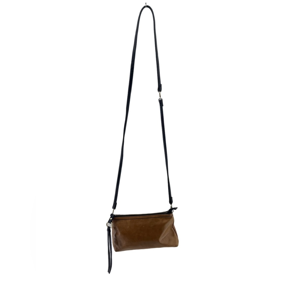 Vintage 90s HOBO Camel Tan Leather Crossbody Bag - Picture 3 of 6